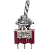 Boston SW-160-N Mini Toggle Switch - 2-Weg, On-On, 2-Polig, Nikkel
