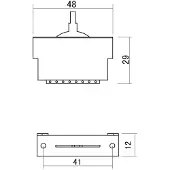 Boston SW-45-W 5-standenschakelaar gesloten model met witte knop