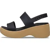 Crocs Sandaal beige / zwart gemêleerd