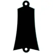 Boston LRC-36-B truss rod cover, black, 2 ply, black - white