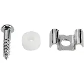 Boston SH-2-N Snarenhouder met Nylon Spacer en Schroef - Nikkelafwerking