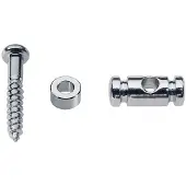 Boston SH-8-C Snarenhouder - Cilinder Model, Chroom, Inclusief Spacer en Schroef