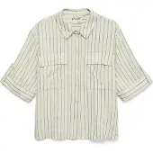 Vero Moda Blouse 'AWRYDER FABIANA' donkergrijs / wit