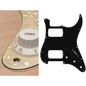 Boston ST-333-PC pickguard, Stallion, HH, 3 pot holes, 3-5 switch, 3 ply, pearl cream