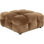 Dutchbone Hackman Hocker Velours Cognac Bruin