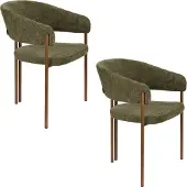 Dutchbone Naida Eetkamerstoelen Groen