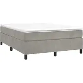 vidaXL Bedframe zonder matras 120x190 cm fluweel lichtgrijs