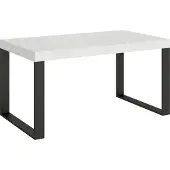 Itamoby Uittrekbare tafel 90x160/420 cm, kleur: witnotenhout, antraciet onderstel