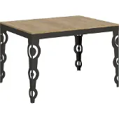 Itamoby Uittrekbare tafel 90x120/224 cm, Karamay Evolution, eikenhout, naturel/anthraciet, onderstel