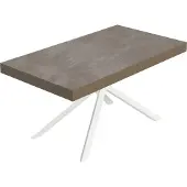 Itamoby Uittrekbare eettafel met een blad van 160/244 x 80 cm en witte poten
