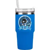 Ginza.se Astro Bot Gamer Cup 600 ml (20 oz) geïsoleerde reisbeker met multi‑way deksel en soft‑touch afwerking, houdt dranken warm of koud, herbruikbare waterfles voor gamers en reizen –