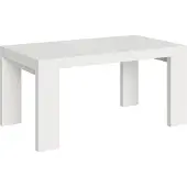 Itamoby Uittrekbare tafel 90x160/420 cm, model Roxell, wit beukenhout