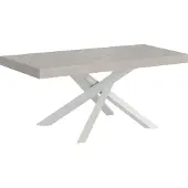 Itamoby Uittrekbare tafel, 90x120/380 cm, Volantis, premium kasjmierwit frame