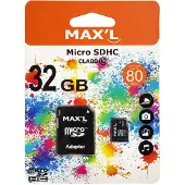 MAXL MicroSD 32GB memorycard Class10 + SD adapter