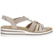 Rieker -Dames - beige - sandalen - maat 39