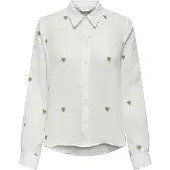 ONLY Blouse 'ONLHEART' olijfgroen / wit