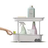Joseph Joseph CupboardStore 2-Tier Caddy Light Stone
