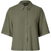 Pieces Blouse 'PCVinsty' donkergroen
