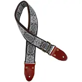 Gaucho GST-1281-3 Classic Jacquard Serie gitaarriem wit/blauw