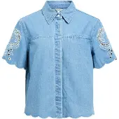 Object Blouse 'OBJIDDA' blauw denim