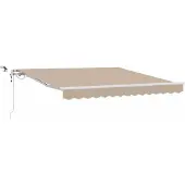 vidaXL Uitschuifbare luifel Beige 350 x 250 cm Polyester