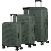 American Tourister trolley Roadrush Trolley Set A Olive Green olijfgroen 77cm