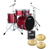 Ludwig Evolution 22" 5pc Complete Drum Kit Crimson Sparkle