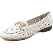 5PM Matera Sassi Loafer Dames Leer Wit Gevlochten