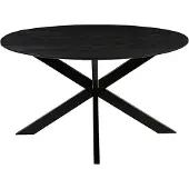Label51 Otis Eetkamertafel - Zwart - Hout - 130 cm - Rond