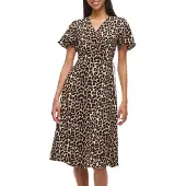 Vila Jurk 'VILovie' sand / cognac / zwart