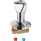Kirchhoff Inbouw Stopkraan - Chroom - 18 mm - Met Rozet