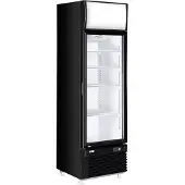 Hendi Koelvitrine Met Lichtbak 360 Liter Glas Zwart Horeca
