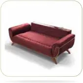 AEA Luxus Dreisitzer Moderne Couch Möbel Rote Couchen Sofas Stoff Textil Polster