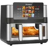 OEM Friteuse, design met twee manden, LED-touchscreen, zwart, EU