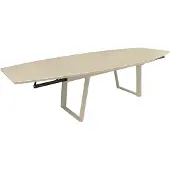 Coppens Manta uitshuifbare tuintafel 180-230-280 x 110 keramiek blad latte light -