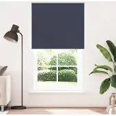 vidaXL Rolgordijn verduisterend 130x230 cm stofbreedte 126,6 cm blauw