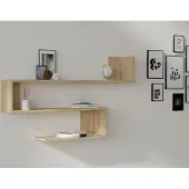 Emob Houten Fashion Wandplank | Melamine Laag | Saffier Eik