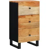 vidaXL Dressoir met 3 lades 40x33,5x75 cm massief acaciahout