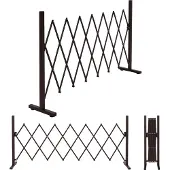 Mendler Aluminium afzethek -K56, hondenhek, schaarhek, Veiligheidshek, uitschuifbaar, dierenbeschermingsrooster, bruin aluminium 103x31-200x31cm