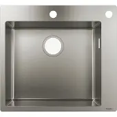 Hansgrohe spoelbak voor de keuken, inbouwmodel, 450 mm breed, geschikt voor een 600 mm breed keukenkastje, chroom