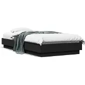 vidaXL Bedframe bewerkt hout zwart 90x190 cm