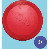 Kong flyer frisbee rood 23x23x3 cm 2 st