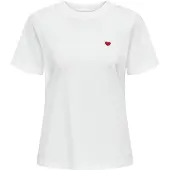 JDY Shirt 'JDYPISA' rood / wit