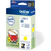 Brother LC-22UY XL Inktcartridge Geel Hoge capaciteit