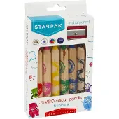 Starpak - Jumbo Kleurpotloden - 6 Kleuren - Inclusief Puntenslijper