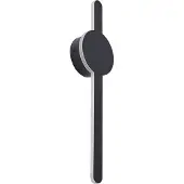 LINDBY LED-wandlamp Borian, zwart, Woon-/ Eetkamer, Kunststof, Modern, LED wandlamp