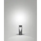 FABAS LUCE Sokkellamp buiten Teo, zwart, Aluminium, Modern, LED buitenlamp
