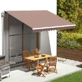 Prolenta Maison Exclusive - Vervangdoek voor zonnescherm, bruin, 400x350 cm, polyester