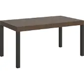 Itamoby Uittrekbare tafel, 90x160/264 cm, frame in walnoot-anthraciet