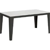 Itamoby Uittrekbare tafel, 90 x 160/420 cm, frame Flame Evolution, esdoorn, wit, antraciet